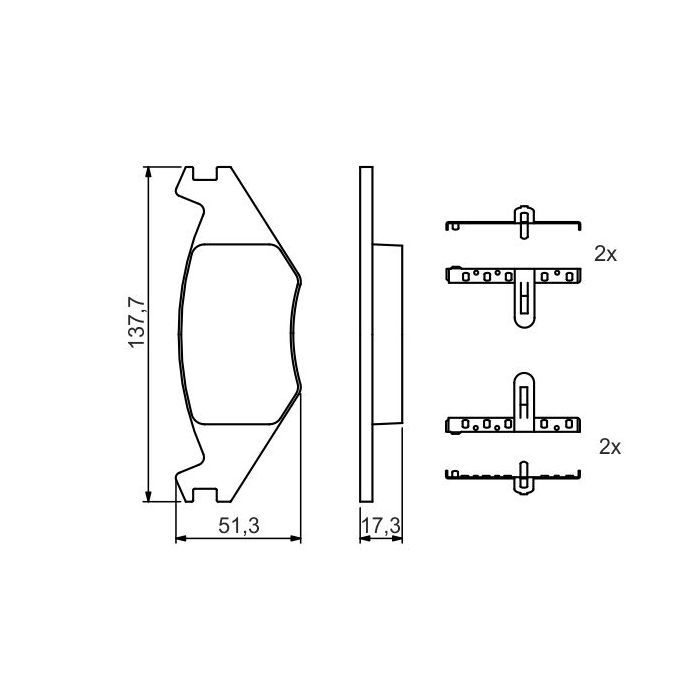 Гальмівні колодки Bosch 0 986 468 890