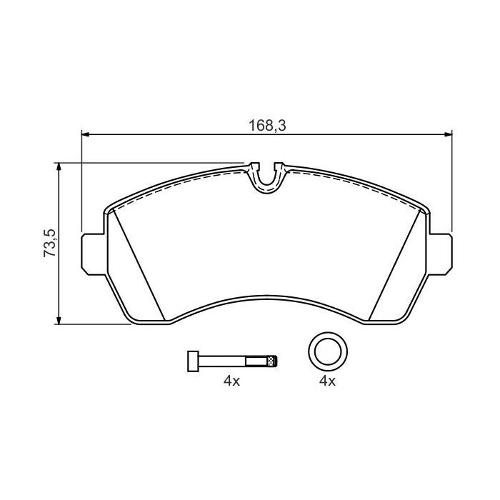 Гальмівні колодки Bosch 0 986 494 194 зображення 2