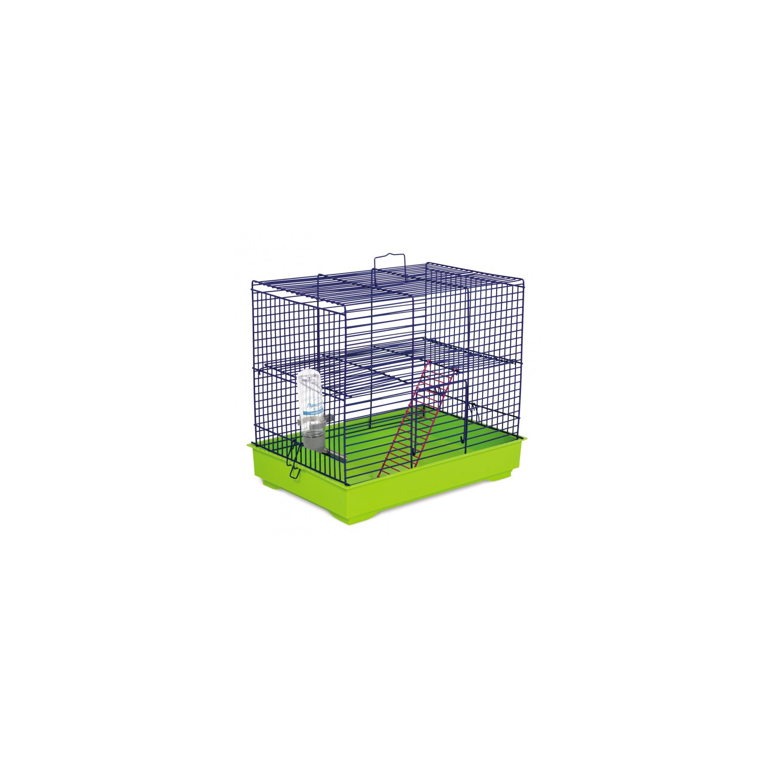 Клітка для гризунів Природа "Міккі" з драбинкою 37x32x26 см синя/зелена (4823082415250)