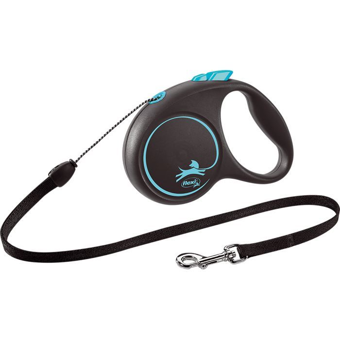 Поводок для собак Flexi Black Design S трос 5 м (черный) (4000498033302)