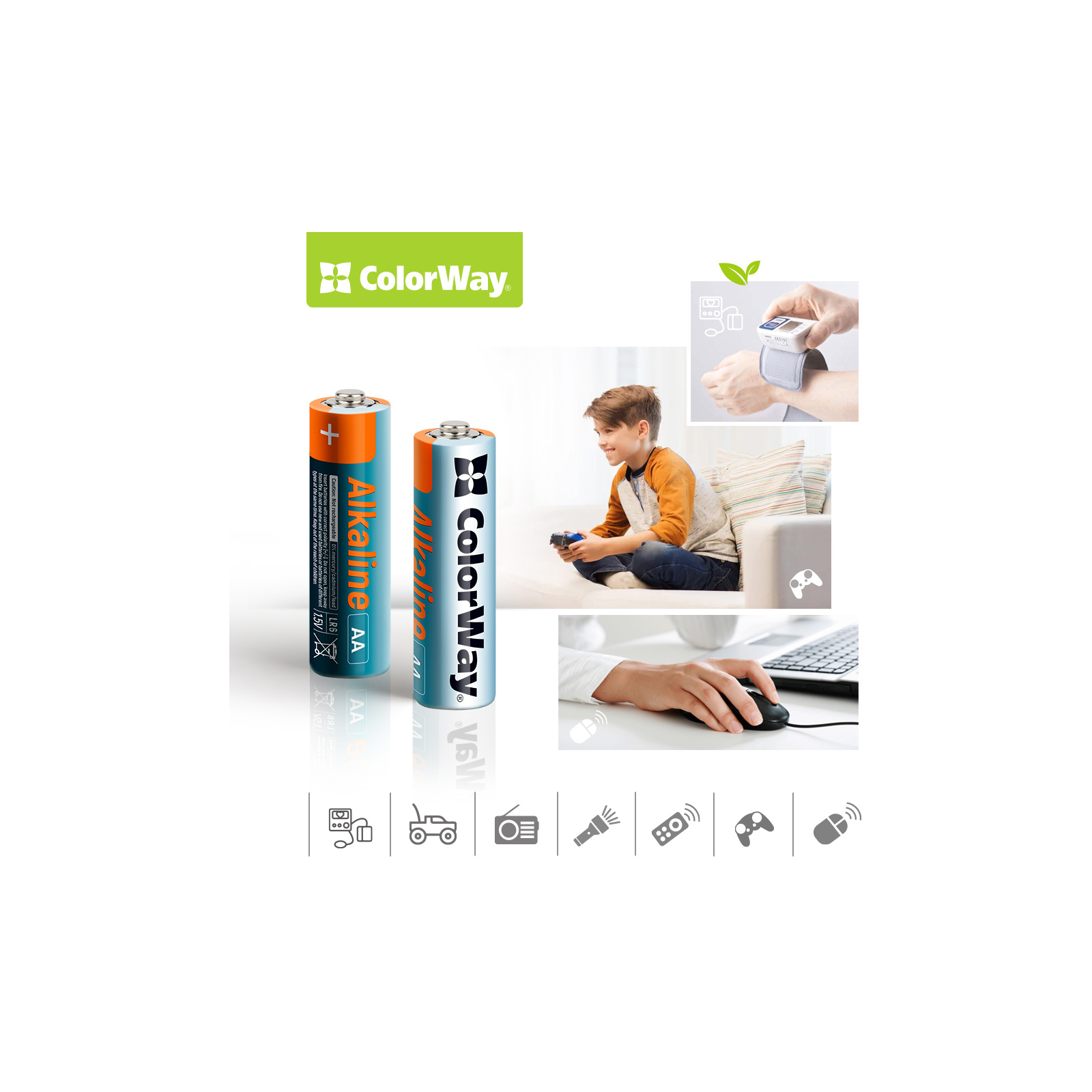 Батарейка ColorWay AA LR6 Alkaline Power (щелочные) * 24 plastic box (CW-BALR06-24PB) изображение 3