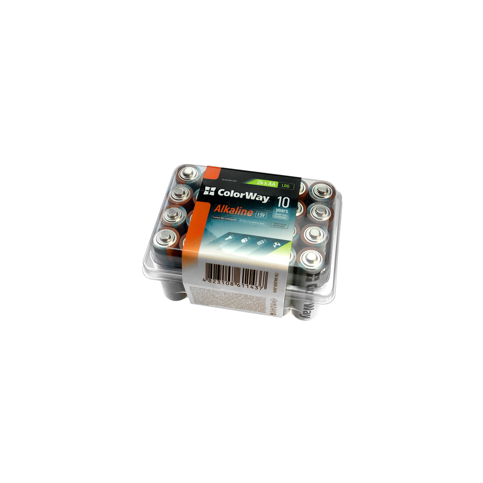 Батарейка ColorWay AA LR6 Alkaline Power (щелочные) * 24 plastic box (CW-BALR06-24PB)