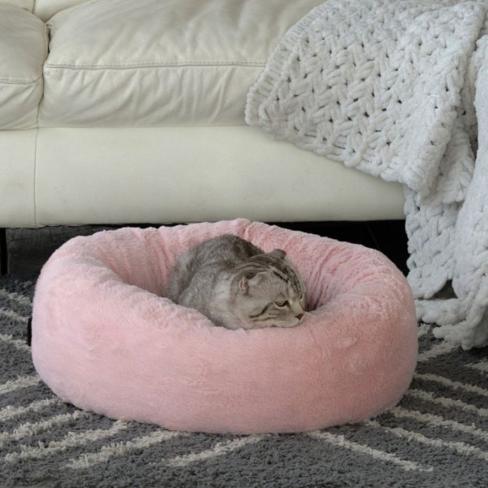 Лежак для тварин Природа "SOFT" (48х48х17 см) Рожевий (4823082417889) зображення 4