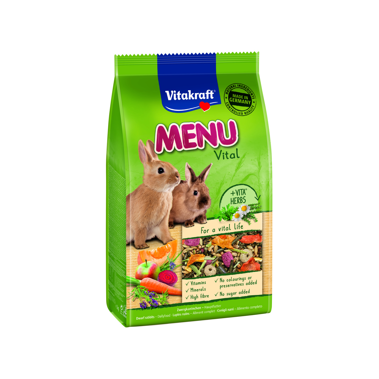 Корм для грызунов Vitakraft Menu Vital для кроликов 1 кг (4008239255808/4008239292193)