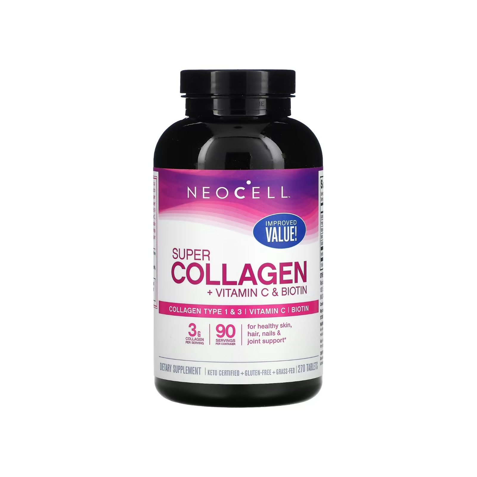 Вітамінно-мінеральний комплекс Neocell Супер Колаген з Вітаміном C та Біотином, Super Collagen + Vitamin C (NEL-13262)