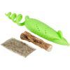 Игрушка для кошек GiGwi Refillable Catnip Мышь резиновая 16.5 см зеленая (2347) изображение 2