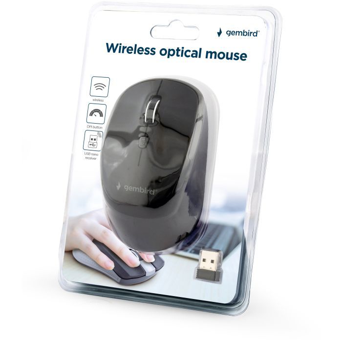 Мышка Gembird MUSW-4B-05 Wireless Black (MUSW-4B-05) изображение 4