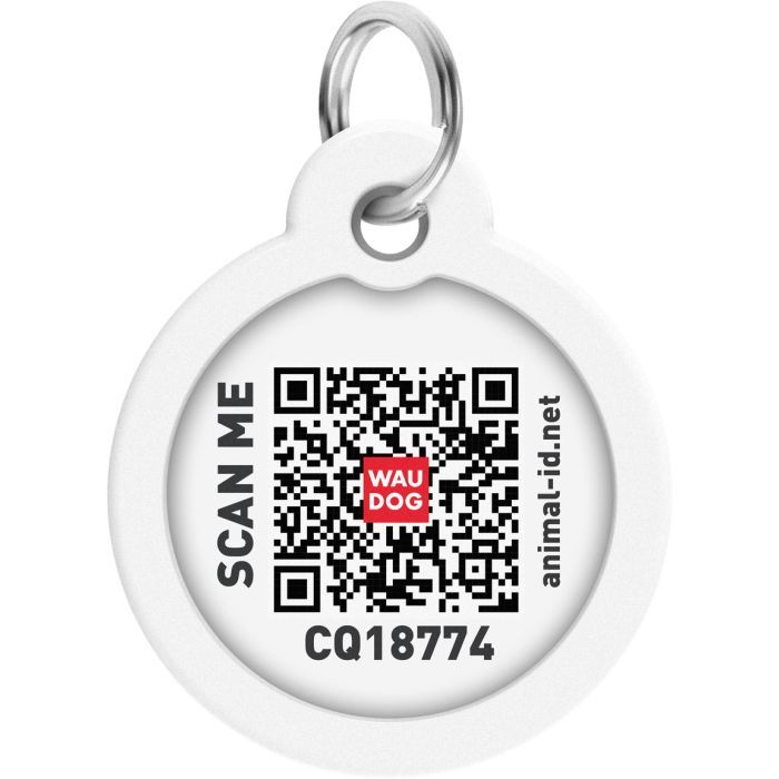 Адресник для животных WAUDOG Smart ID с QR-паспортом "NASA", круг 30 мм (230-0147) изображение 3
