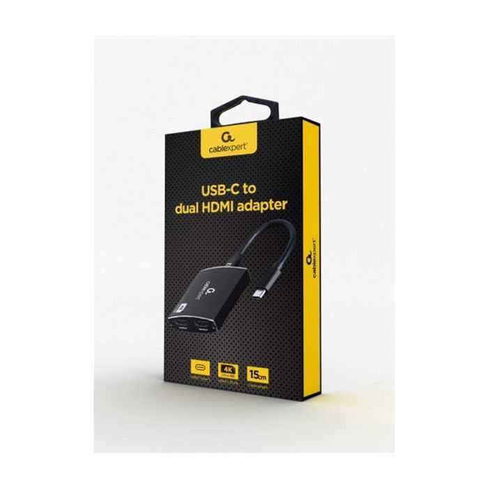 Концентратор Cablexpert USB-C to 2 HDMI (2 ind. screens)/PD/Аudio 3.5mm (A-CM-HDMIF2-01) изображение 2