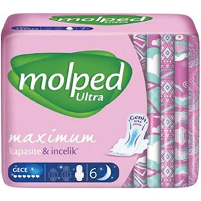 Гігієнічні прокладки Molped Ultra Night 6 крапель 6 шт. (8690536807390)