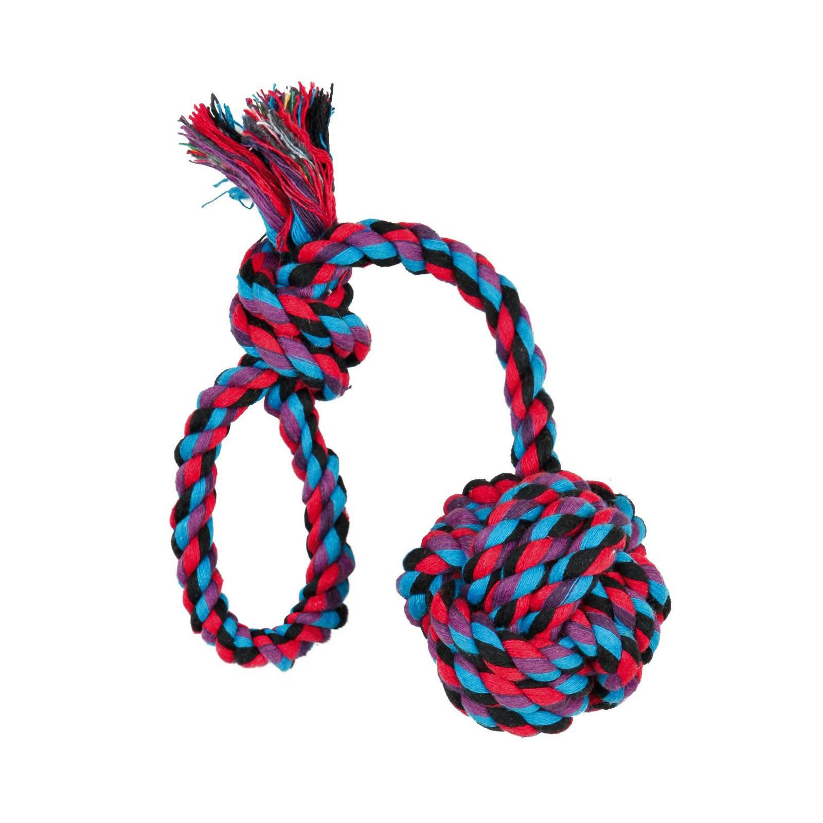 Іграшка для собак Trixie М'яч плетений з ручкою 30 см (4011905032689)