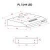 Витяжка кухонна Perfelli PL 5144 W LED зображення 11