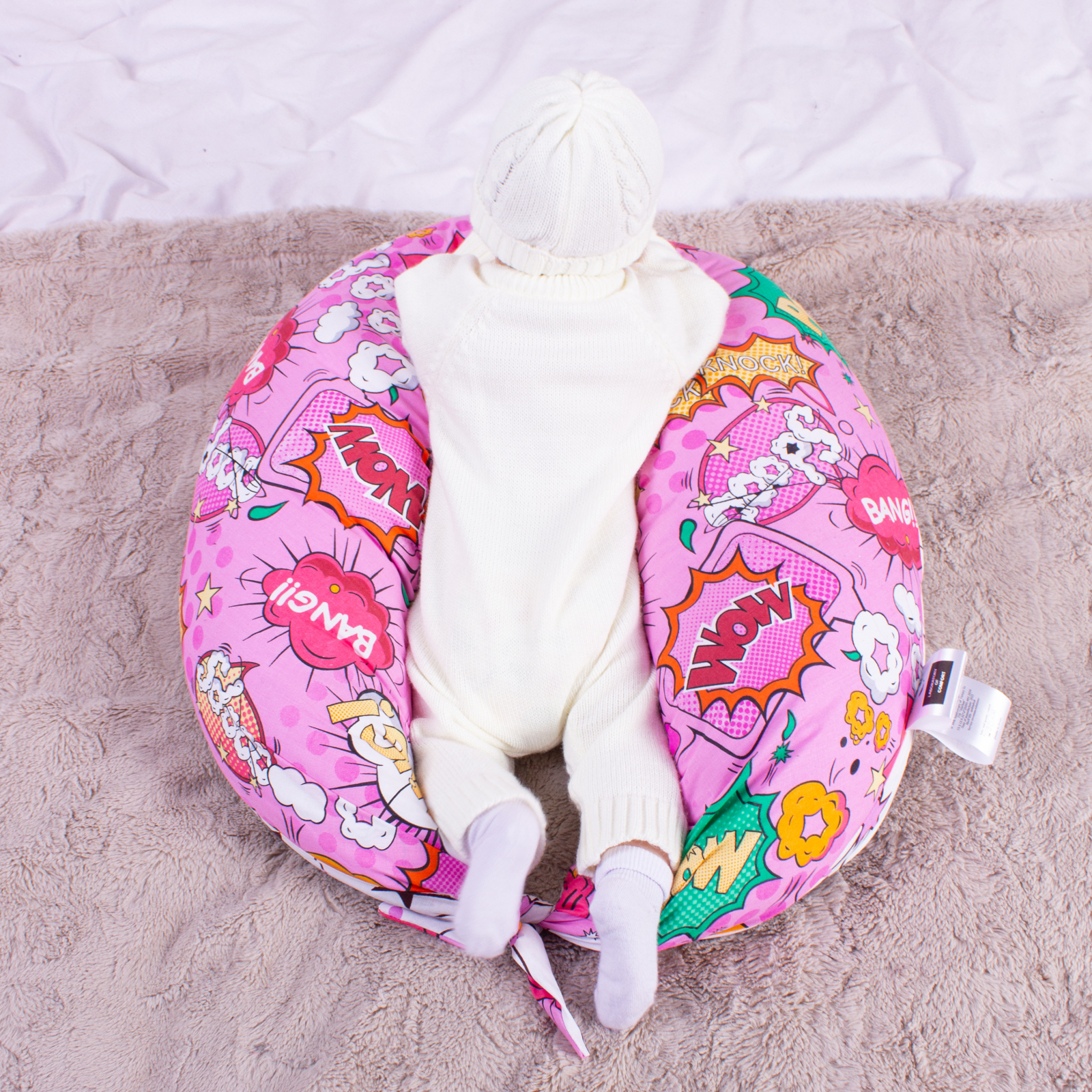 Подушка MirSon для беременных и кормления №8324 Print Line 17-0512 Bombs pink Бязь 30х170х20 см (2200006200499) изображение 8