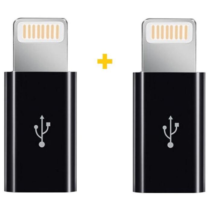 Переходник MicroUSB to Lightning AC-030 2 pcs XoKo (XK-AC030-BK2)