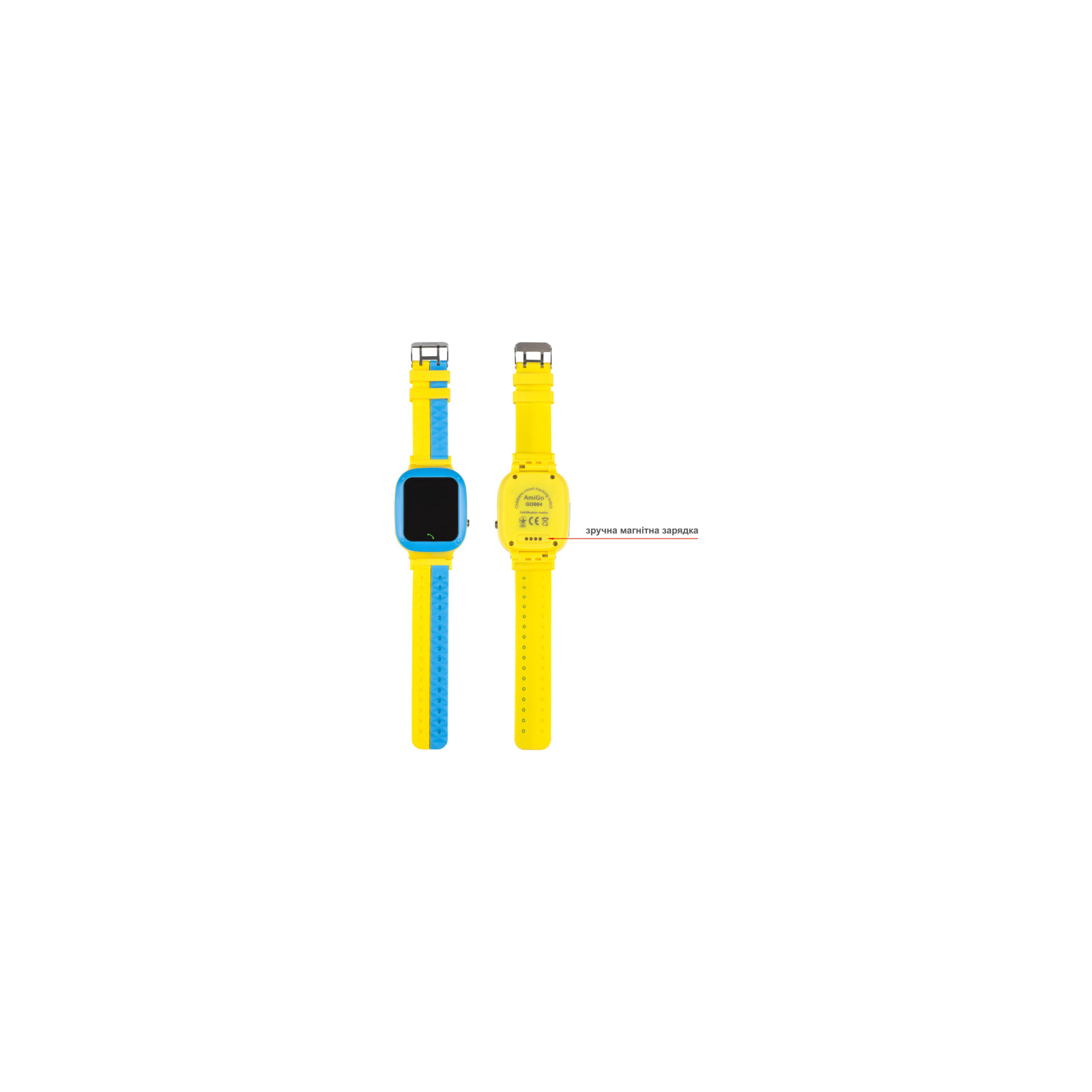Смарт-годинник Amigo GO004 GLORY Splashproof Camera+LED Blue-Yellow (976265) зображення 4
