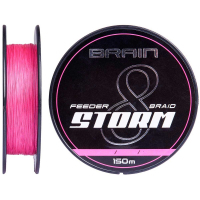 Фото - Волосінь і шнури Brain Шнур  fishing Storm 8X 150m 0.08mm 11lb/4.8kg Pink  1858. (1858.51.87)