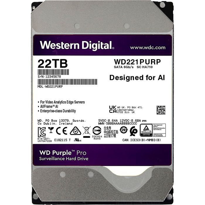 Жорсткий диск 3.5" 10TB WD (WD101PURP)