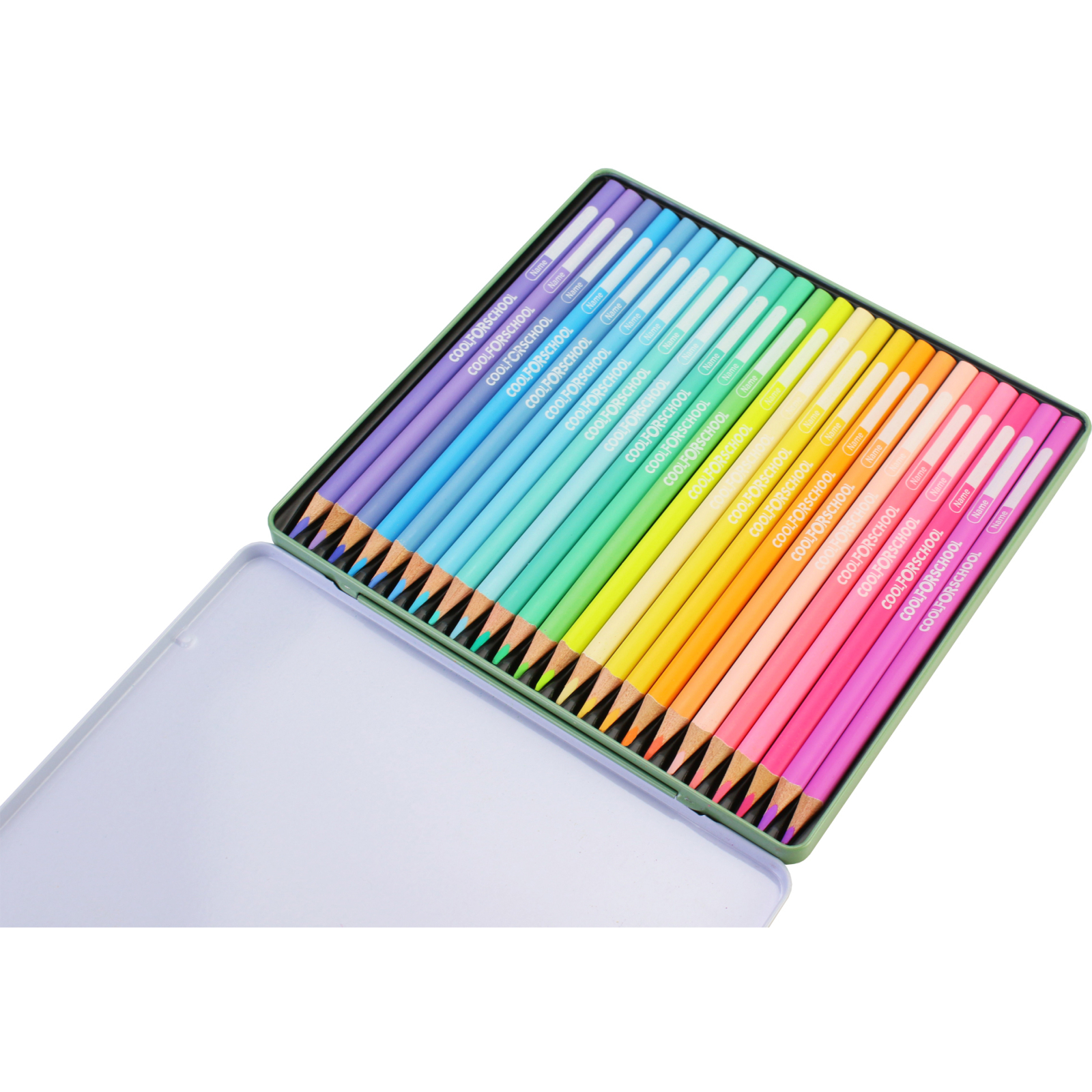 Карандаши цветные Cool For School Pastel Премиум в металлической коробке 24 цвета (CF15189) изображение 2