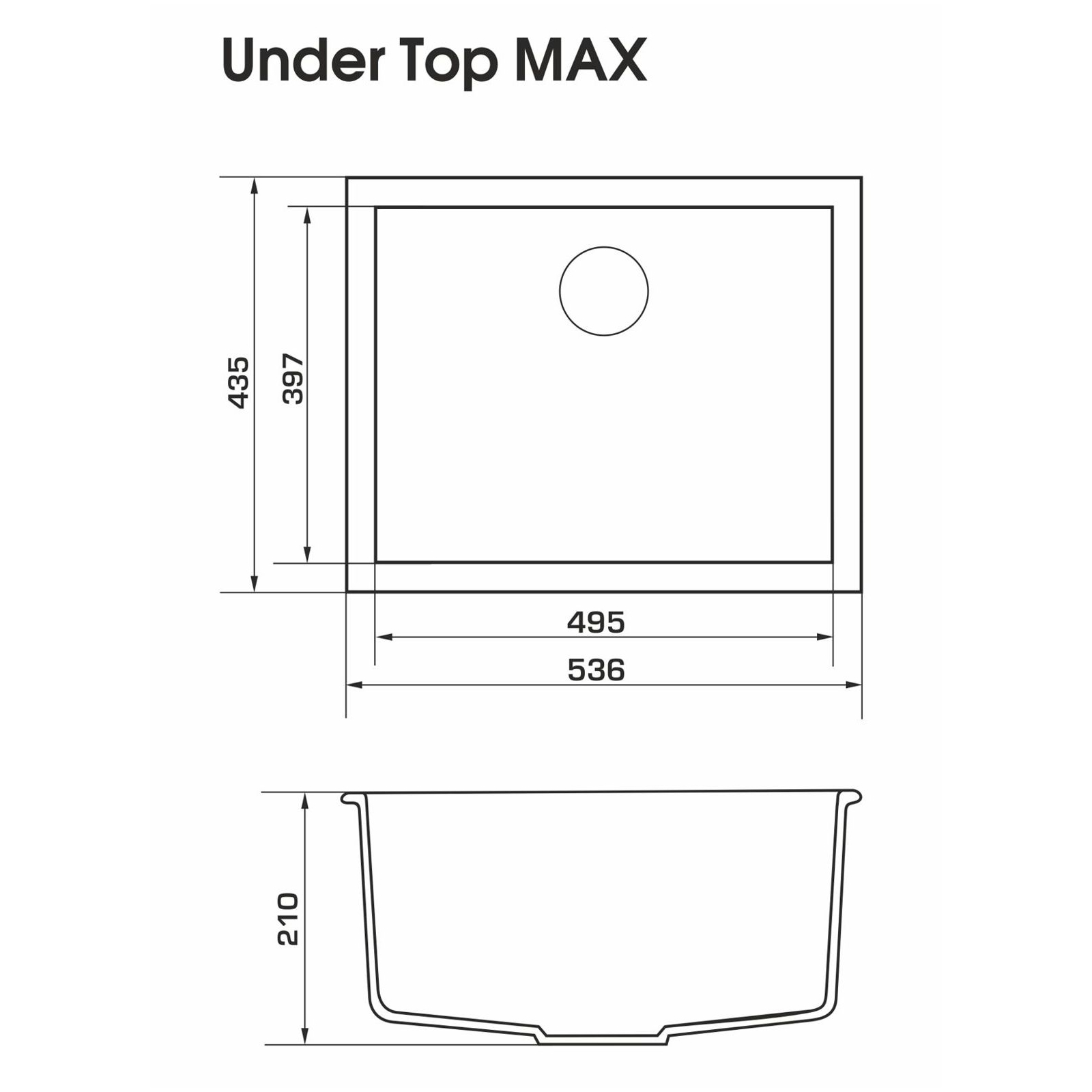 Мойка кухонная GRANADO UNDER TOP MAX black shine (gr3001) изображение 5
