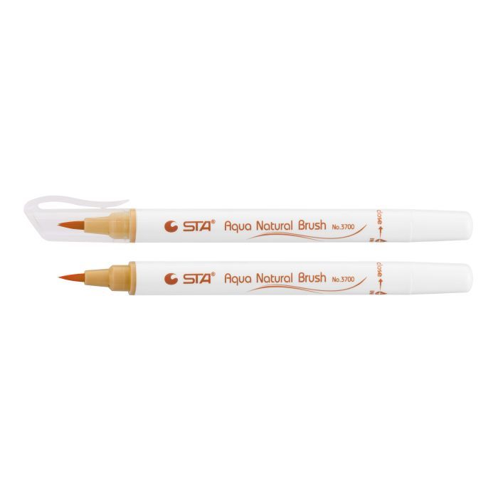 Художественный маркер STA кисточка акварельная AQUA NATURAL BRUSH 3700, глубокий желтый (STA3700-4)