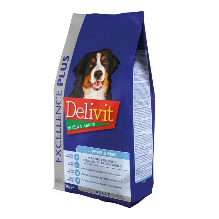 Сухой корм для собак DeliVit Excellence Adult Dog с рыбой 3 кг (8014556125492)