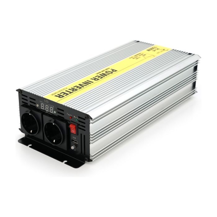Автомобільний інвертор 12V/220V 1500W чиста синусоїда, 2xShuko, 1xUSB Ritar (RSC-1500)