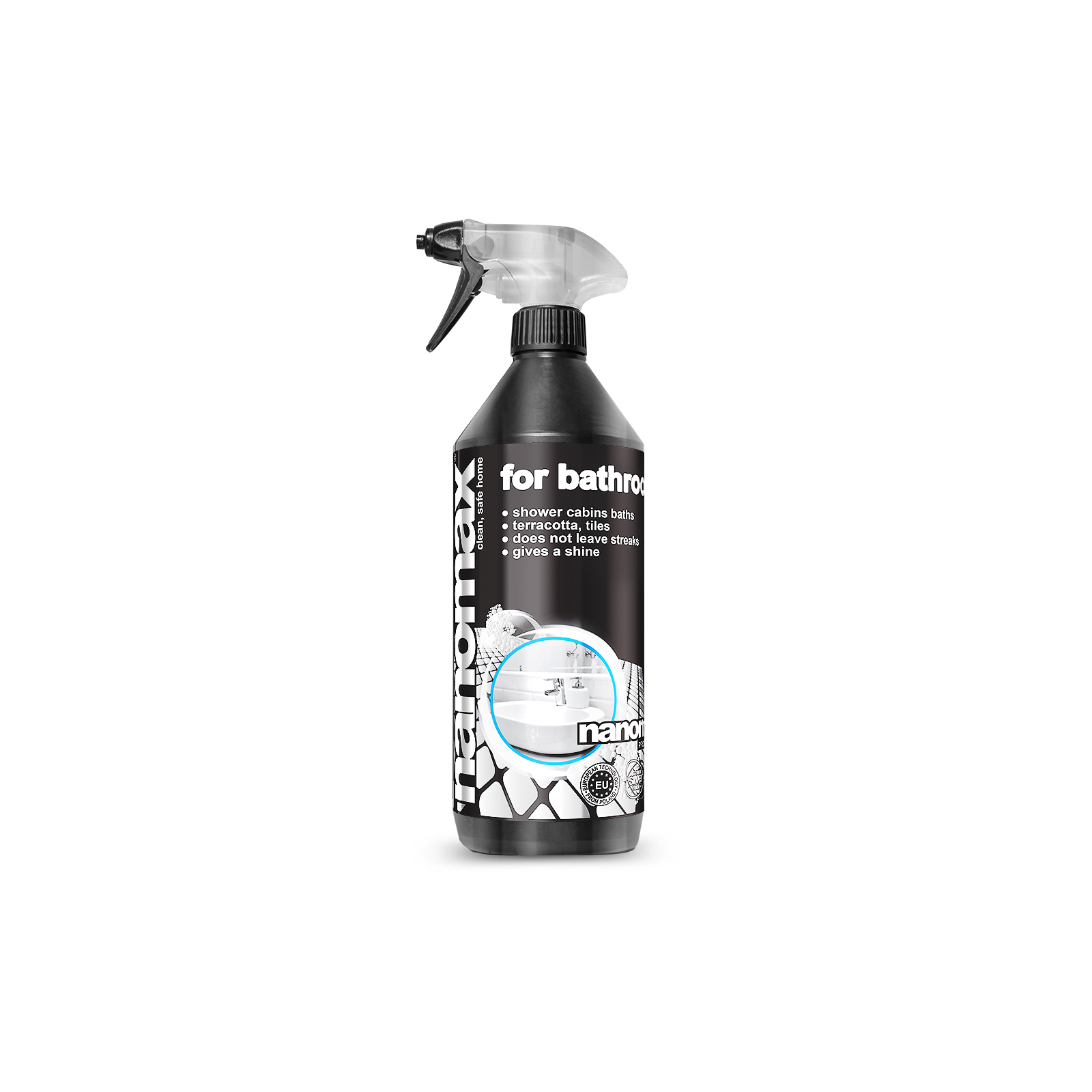 Спрей для чистки ванн Nanomax Pro для ванной комнаты и санузлов 500 мл (5903240901821)