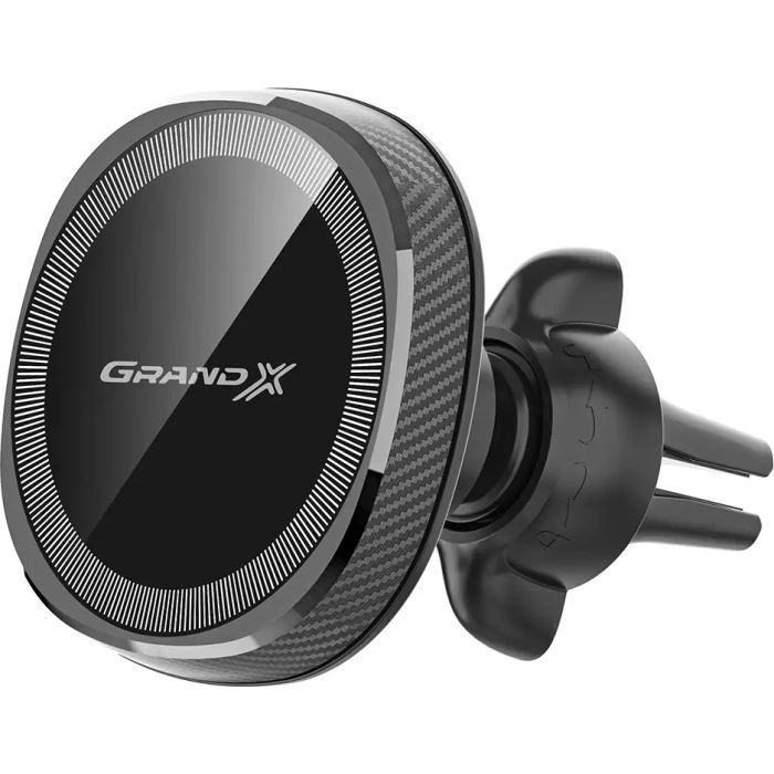 Универсальный автодержатель Grand-X MT-15 MagSafe (крепление на дефлектор) (MT-15)