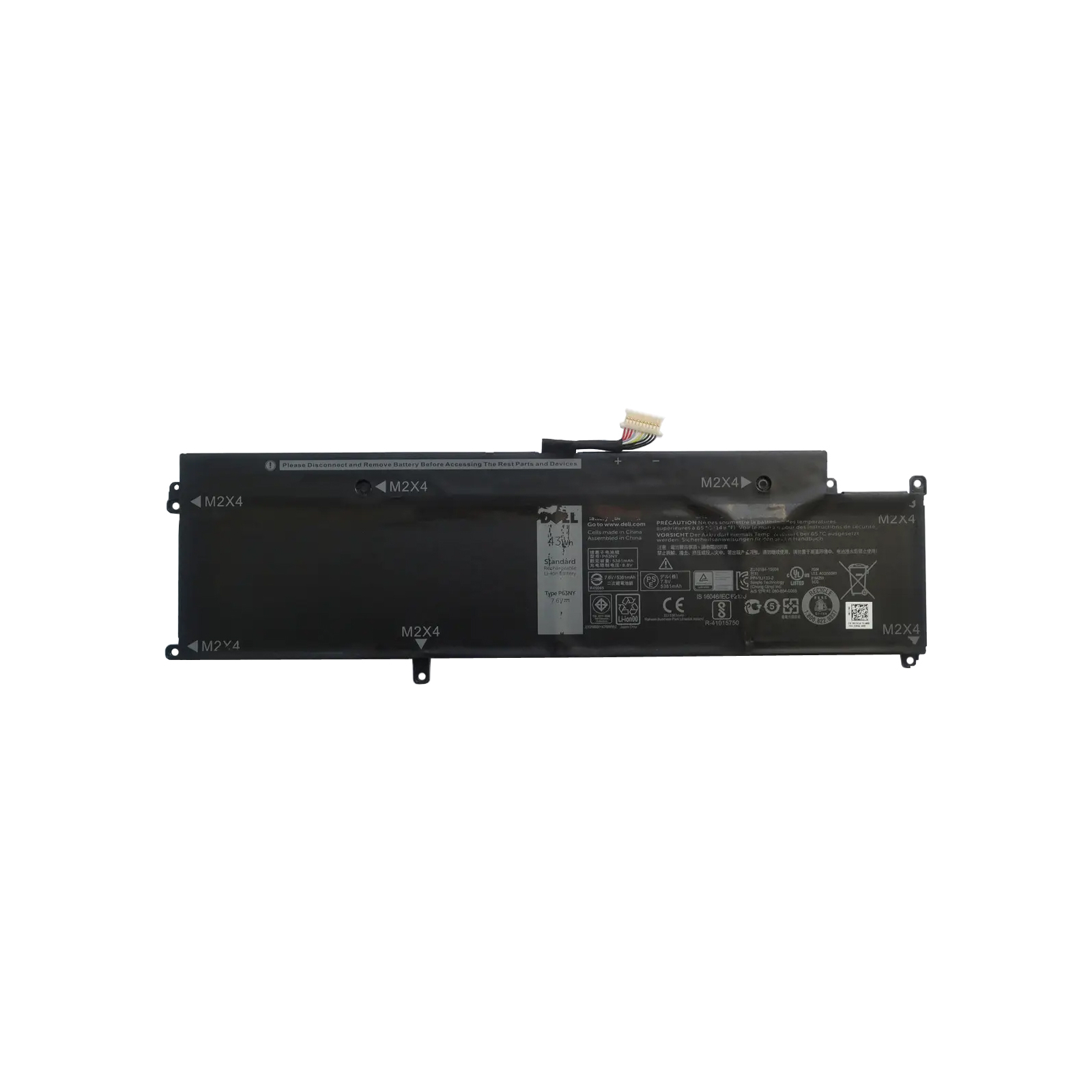Акумулятор до ноутбука Dell Latitude E7370 P63NY, 43Wh (5381mAh), 4cell, 7.6V, Li-ion, black (A97223)