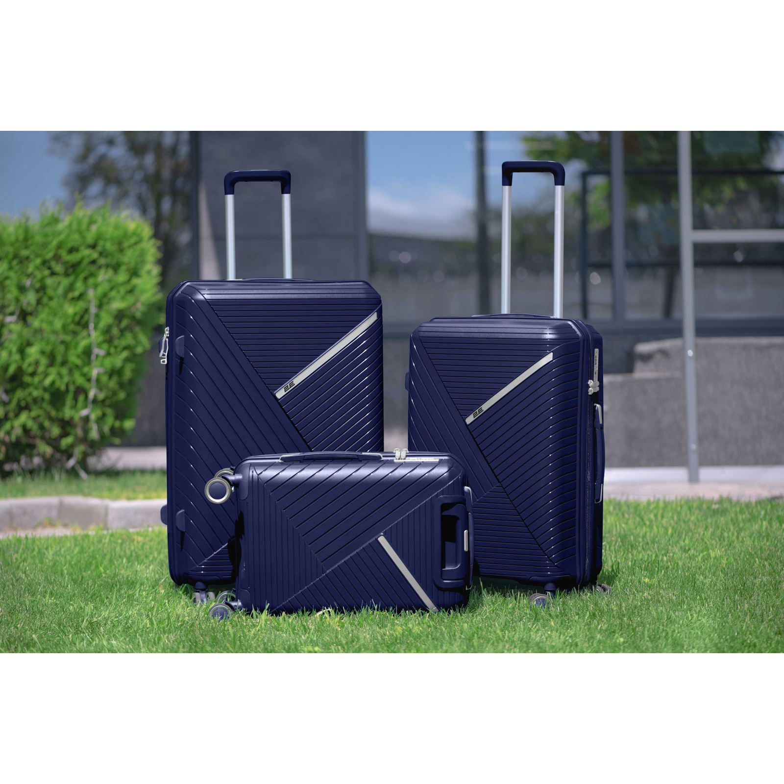 Набор чемоданов 2E Sigma (L+M+S) темно-синій (2E-SPPS-SET3-NV) изображение 2