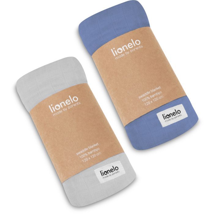 Пеленки для младенцев Lionelo Bamboo Swaddle Blue Denim (LO-BAMBOO SWADDLE BLUE DENIM) изображение 3