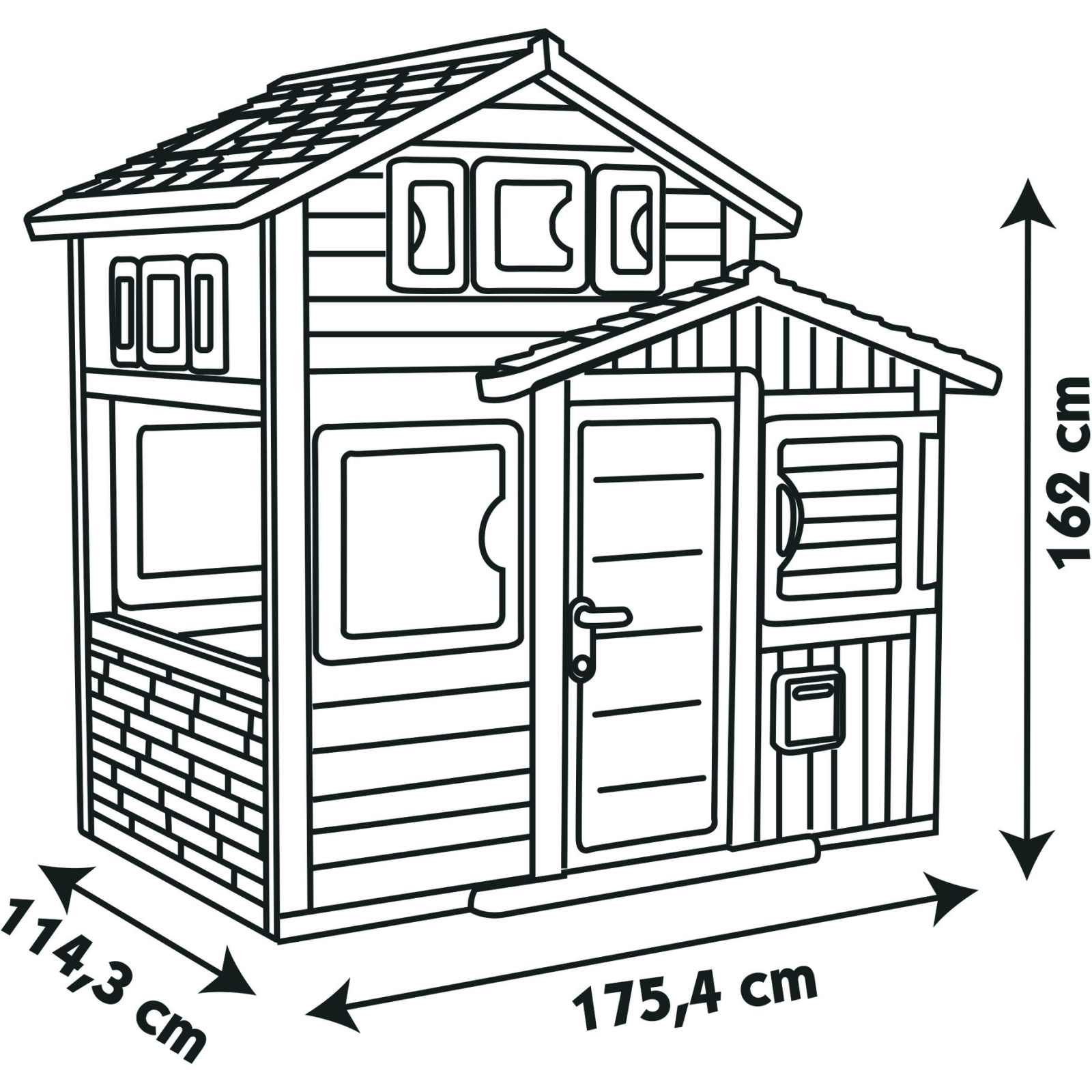 Ігровий будиночок Smoby Друзі Ево, з поштовою скринькою та вікнами (810204) зображення 3
