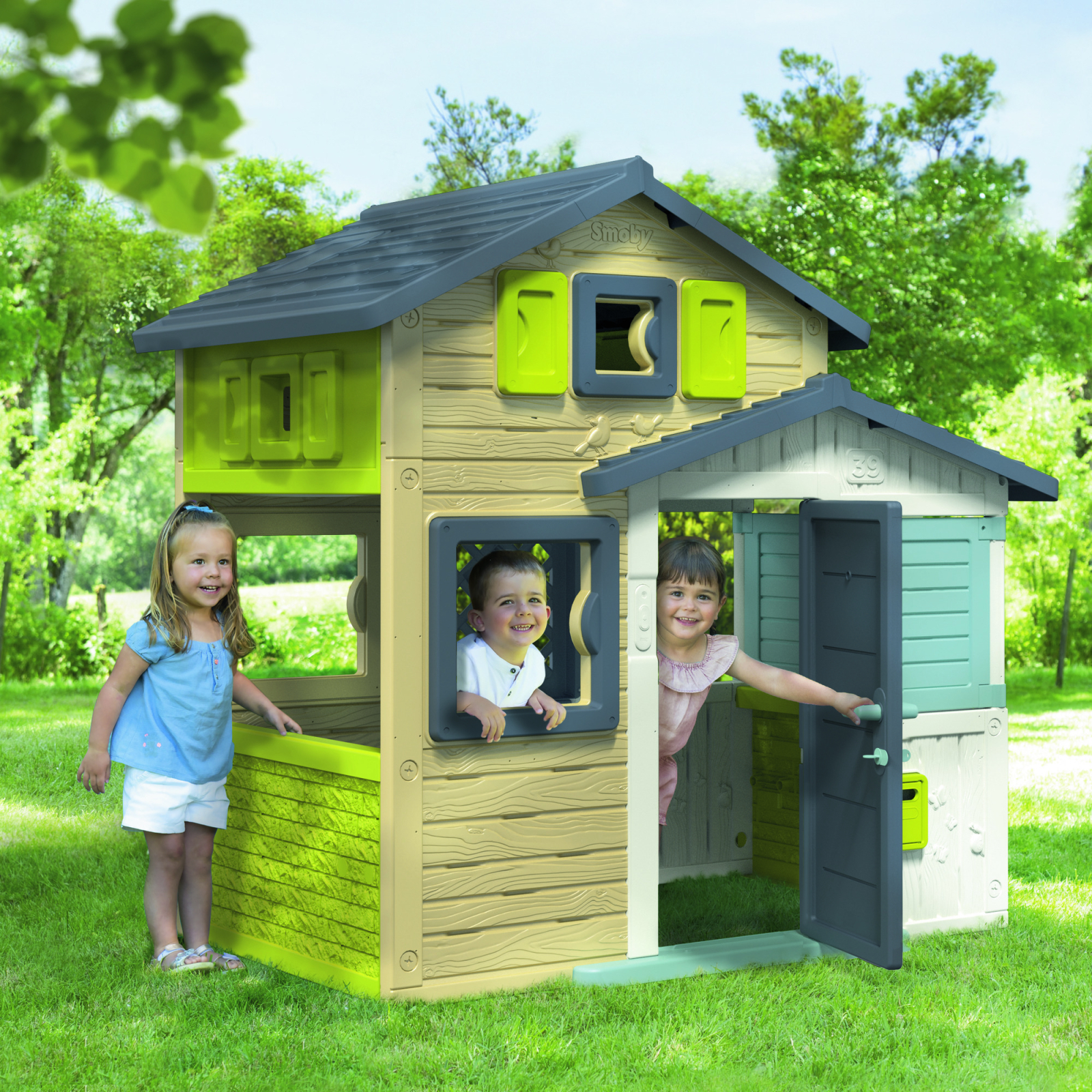 Игровой домик Smoby Друзья Эво, с почтовым ящиком и окнами (810204) изображение 4