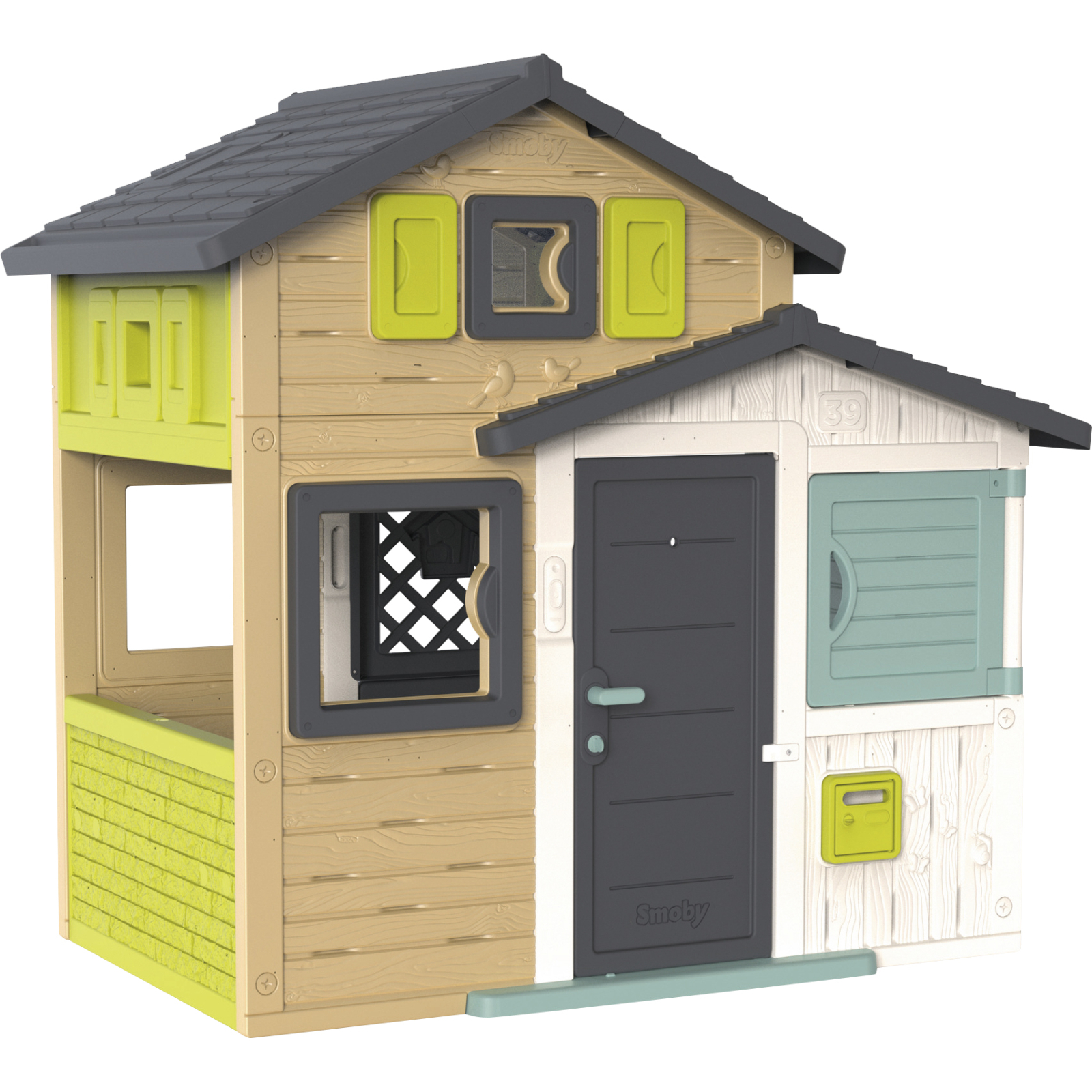 Игровой домик Smoby Друзья Эво, с почтовым ящиком и окнами (810204)