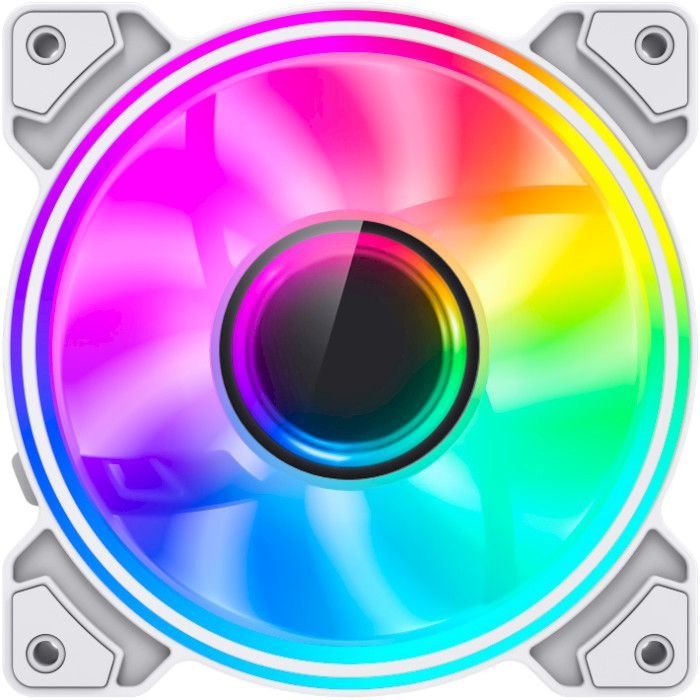 Кулер для корпуса Gamemax Dual Ring Infinity WH изображение 2