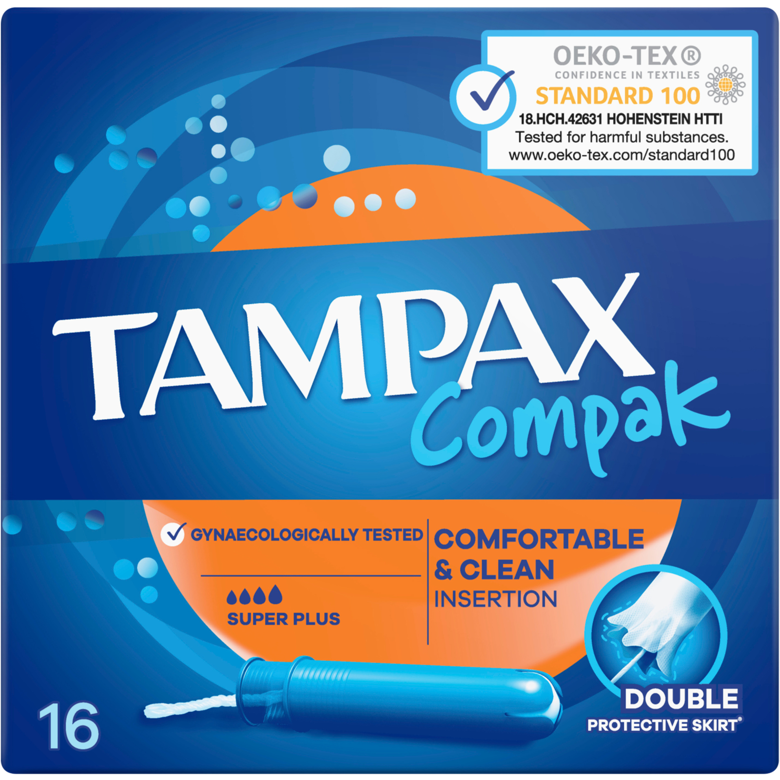 Тампоны Tampax Compak Super Plus с аппликатором 16 шт. (8001841300399) изображение 2