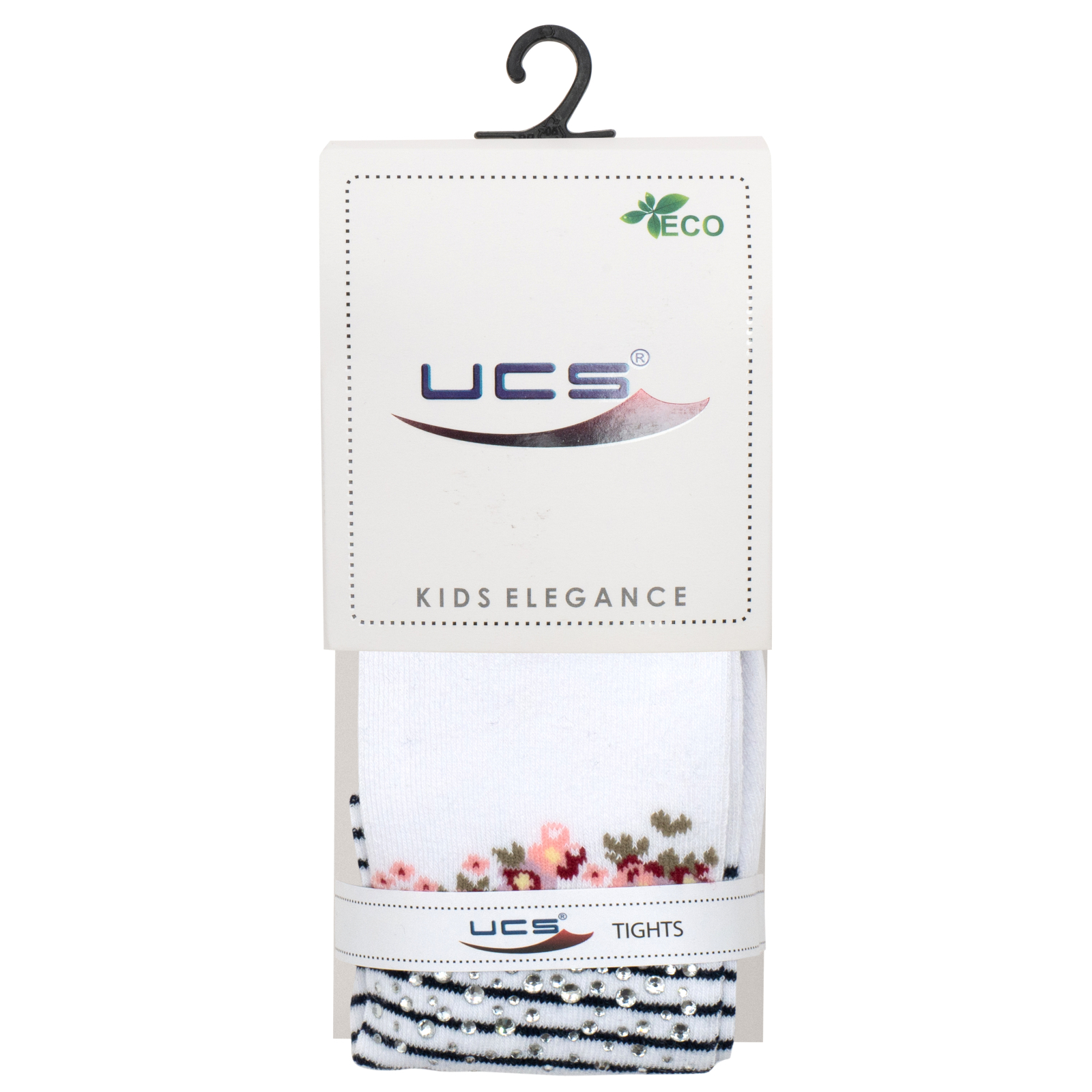 Колготки UCS Socks з квіточками (M0C0302-2109-7G-white) зображення 2