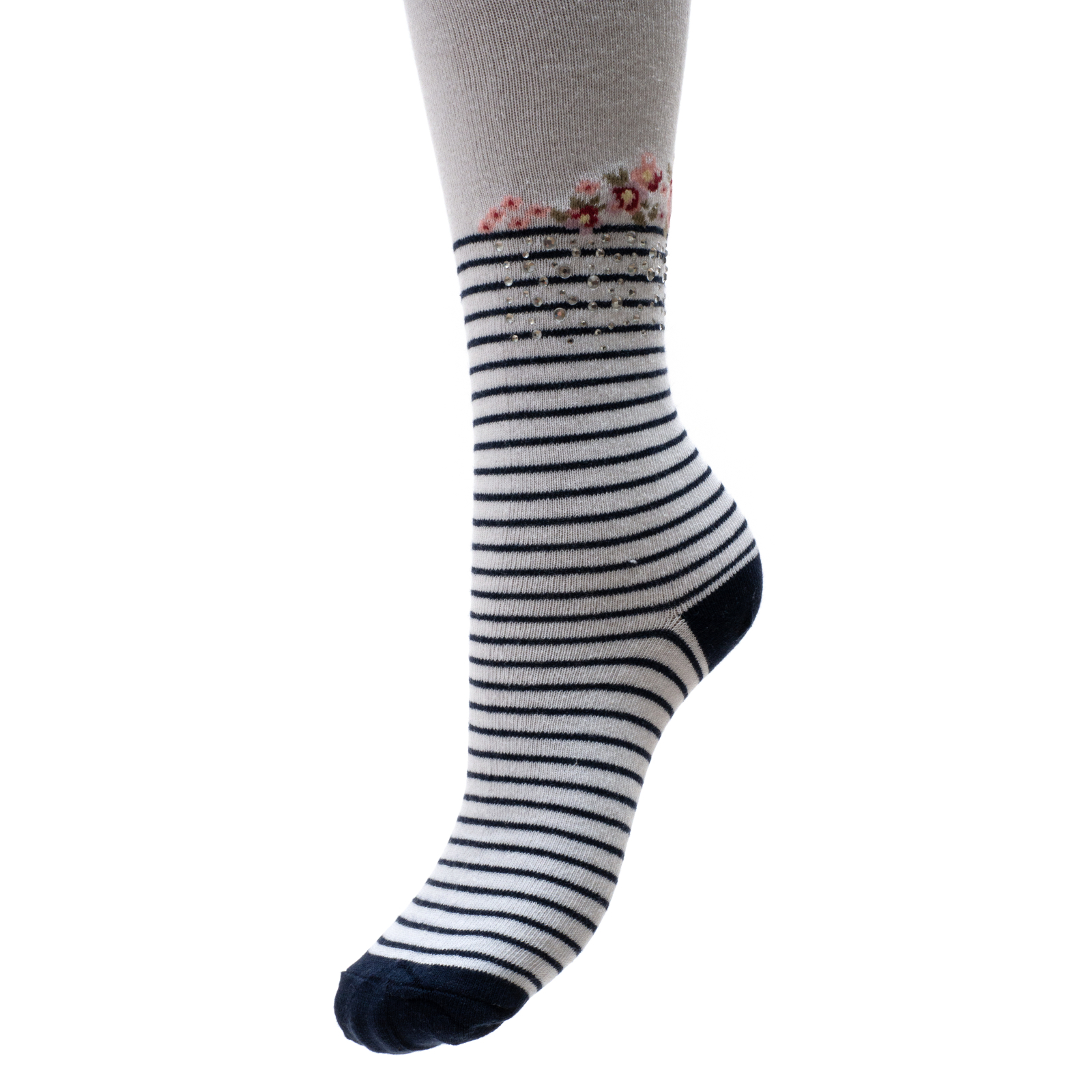 Колготки UCS Socks з квіточками (M0C0302-2109-7G-gray) зображення 3