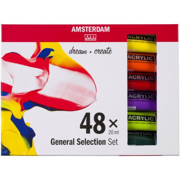 Акриловые краски Royal Talens Amsterdam General Selection 48 цветов по 20 мл (8712079451073)