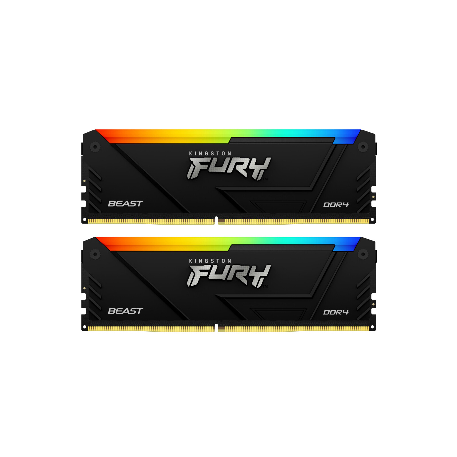Модуль пам'яті для комп'ютера DDR4 16GB (2x8GB) 3733 MHz Beast RGB Kingston Fury (ex.HyperX) (KF437C19BB2AK2/16)