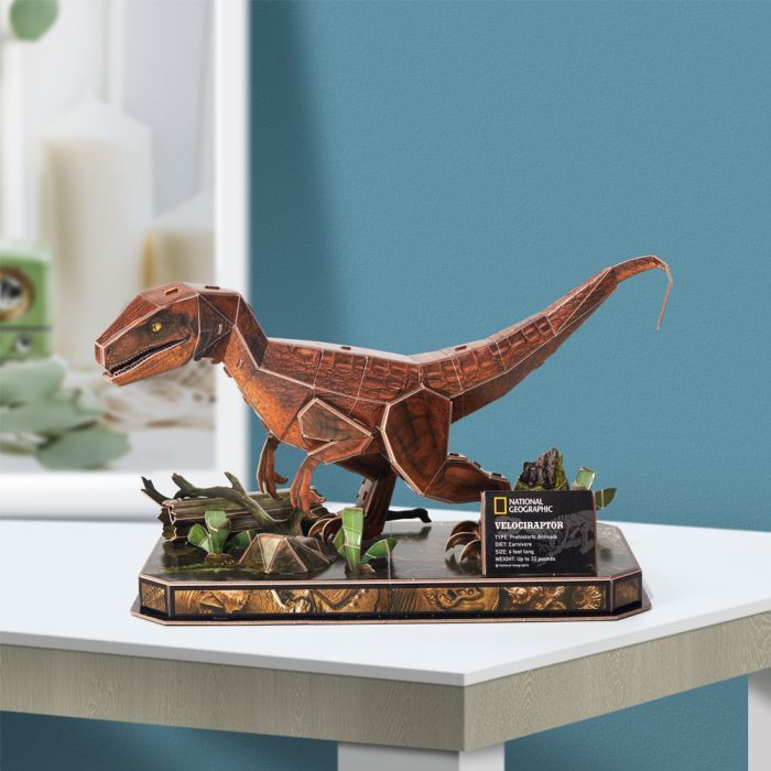 Пазл Cubic Fun 3D National Geographic Dino Велоцираптор (DS1053h) зображення 5