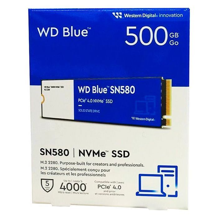 Накопитель SSD M.2 2280 500GB SN580 Blue WD (WDS500G3B0E) изображение 4
