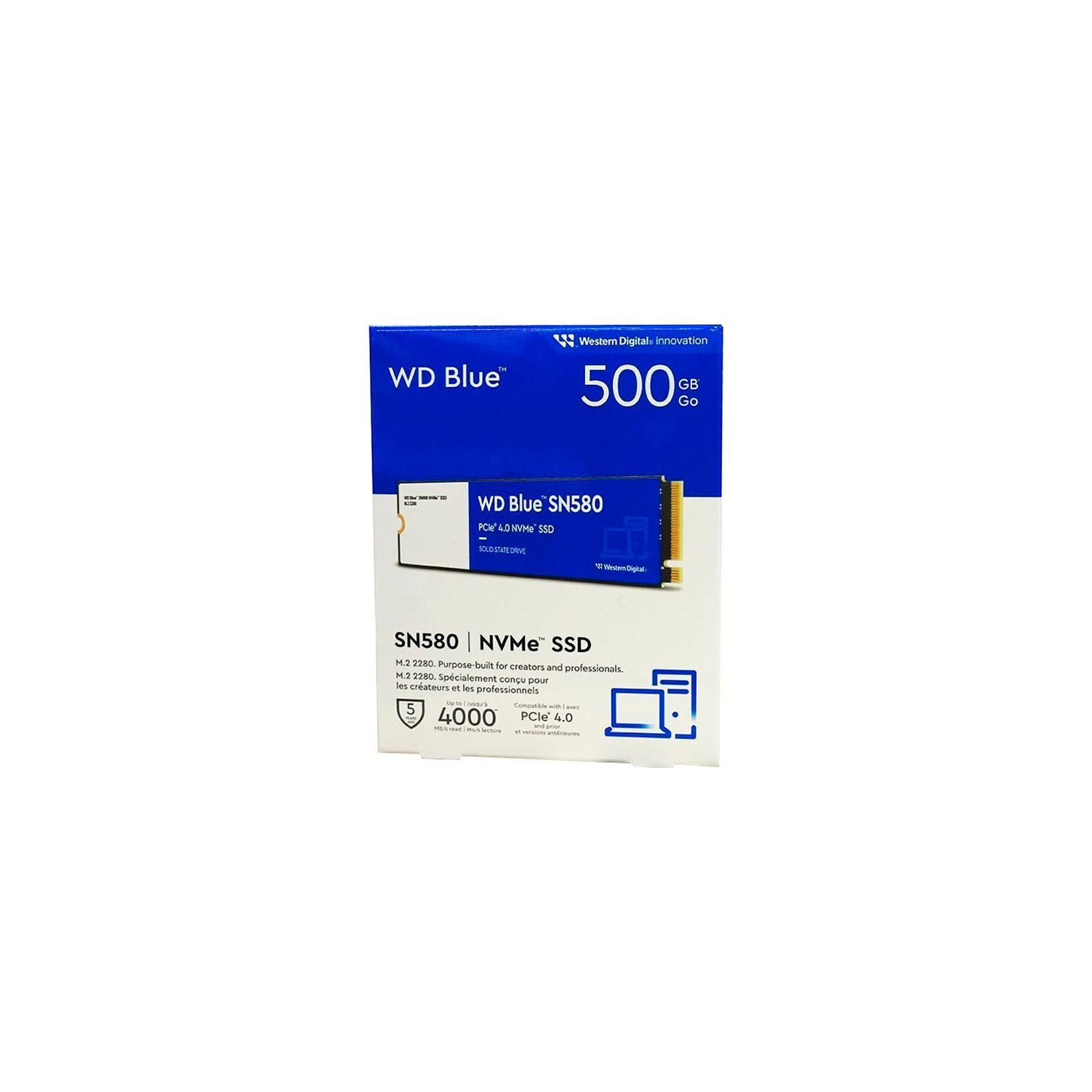Накопитель SSD M.2 2280 500GB SN580 Blue WD (WDS500G3B0E) изображение 4