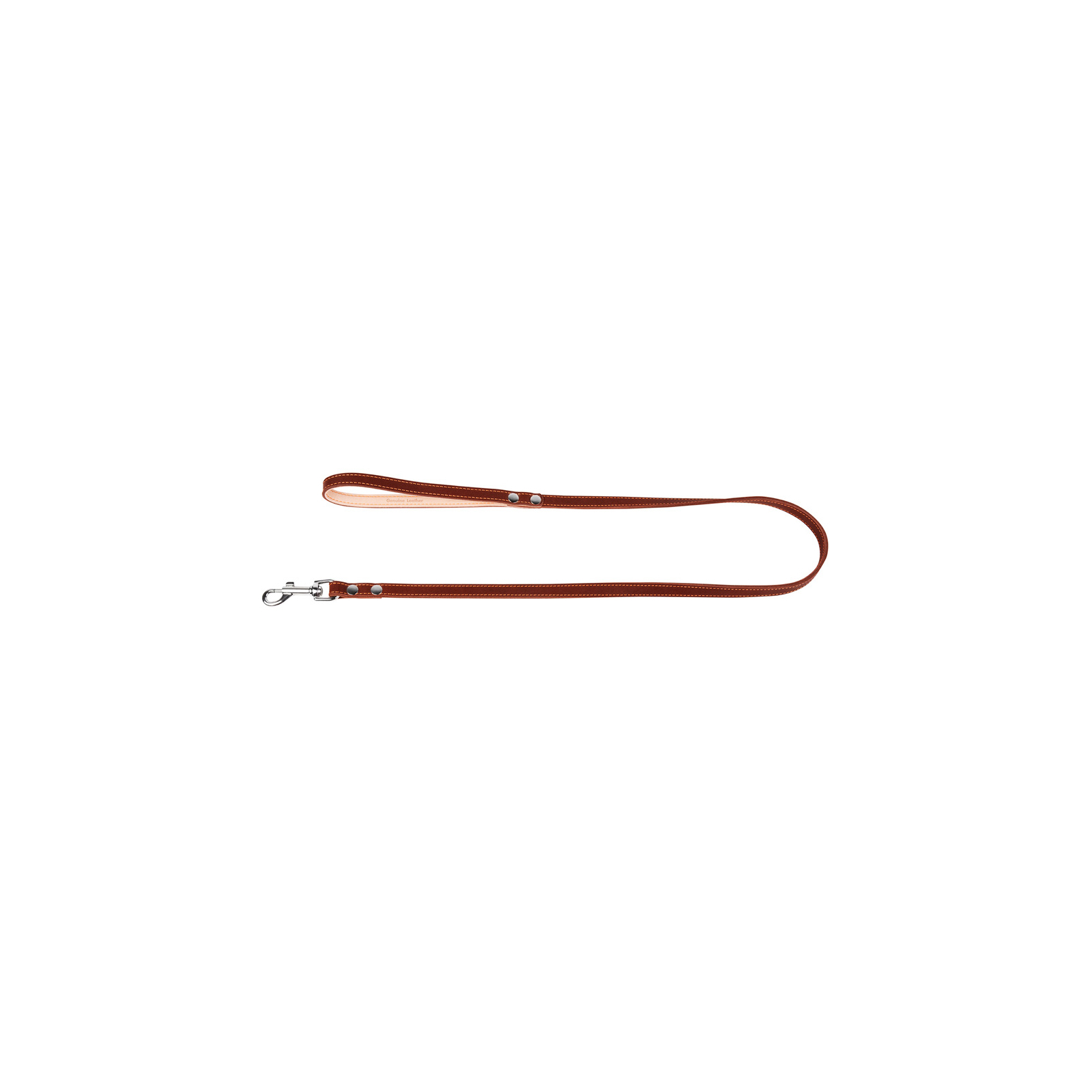 Поводок для собак Collar двойной с прошивкой Ш 16 мм Д 122 см коричневый (04576) изображение 2