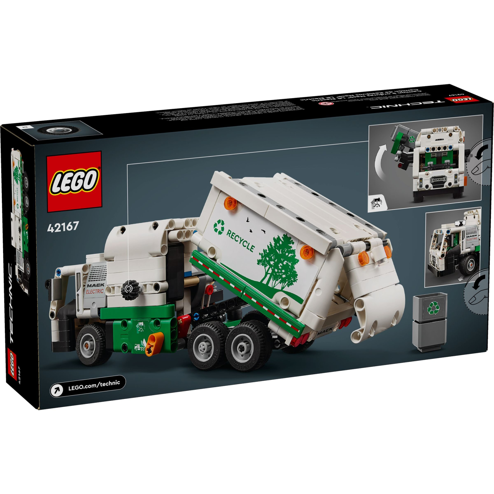 Конструктор LEGO Technic Сміттєвоз Mack LR Electric 503 деталей (42167) зображення 7