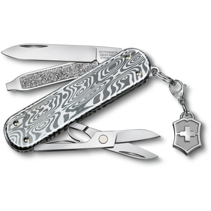 Нож Victorinox Classic SD Brilliant Damast + брелок-лого (0.6221.34)