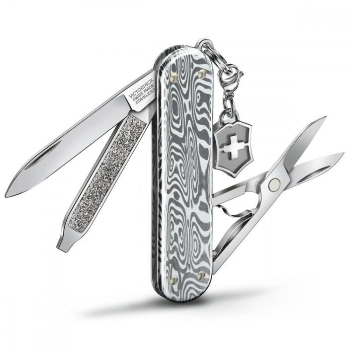 Нож Victorinox Classic SD Brilliant Damast + брелок-лого (0.6221.34) изображение 2