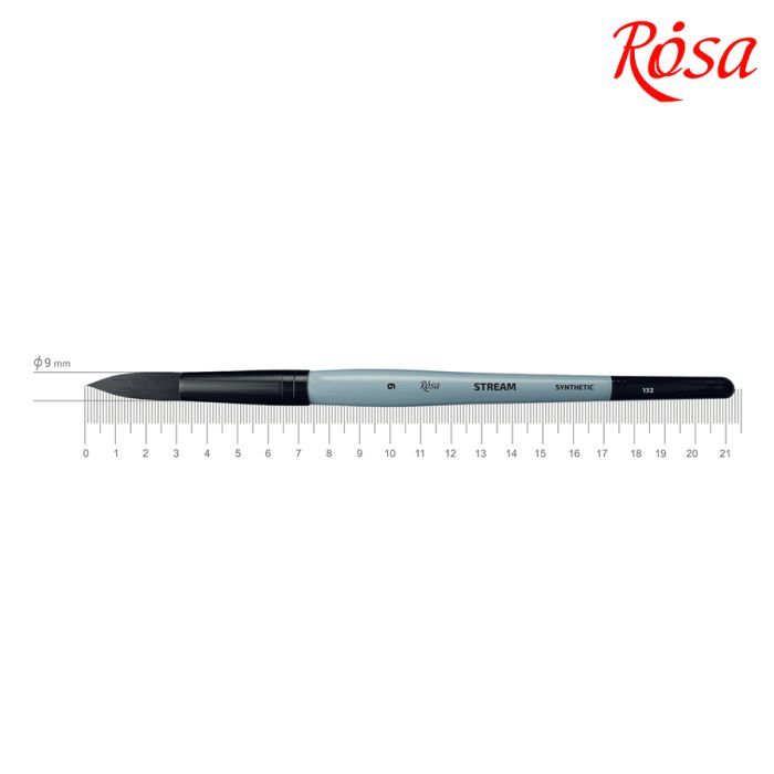 Пензлик для малювання Rosa Синтетика кругла, STREAM 132, №9 (4823098517153)