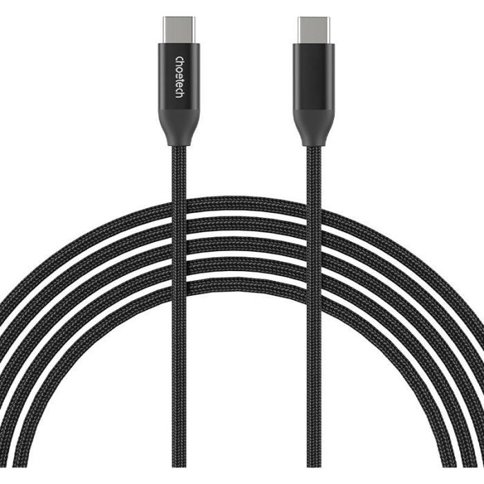 Дата кабель USB-С to USB-С 1.0m 240W USB2.0 Choetech (XCC-1035-BK) зображення 2