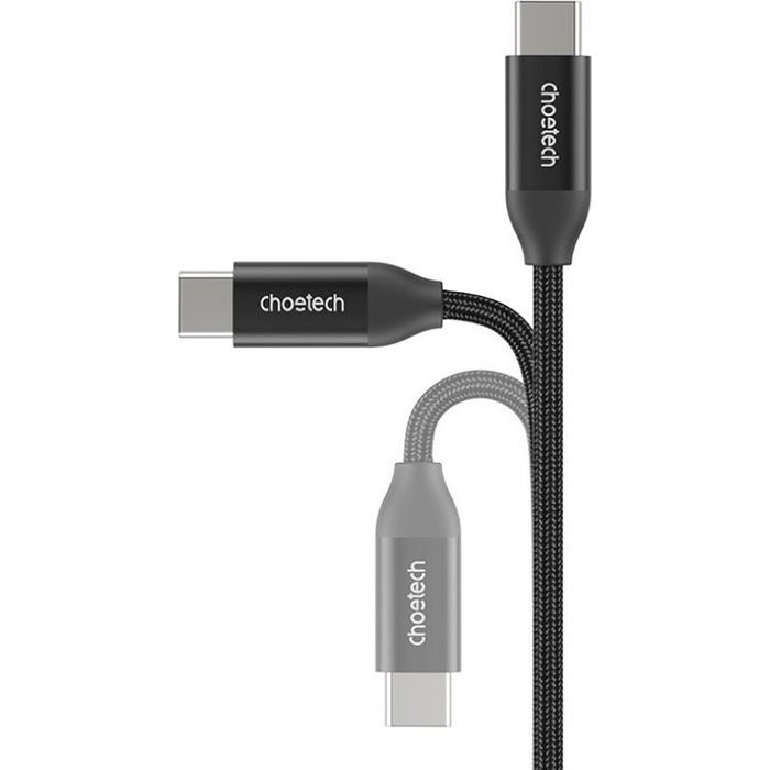 Дата кабель USB-С to USB-С 1.0m 240W USB2.0 Choetech (XCC-1035-BK) зображення 3